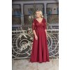 Šaty dlouhé elegantní společenské 3/4 dlouhý rukáv dámské nadrozměr (38-50) POLSKÁ MÓDA PMLBF23CRYSTAL11