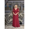 Šaty dlouhé elegantní společenské 3/4 dlouhý rukáv dámské nadrozměr (38-50) POLSKÁ MÓDA PMLBF23CRYSTAL11
