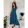 Šaty dlouhé elegantní společenské bez rukávu dámské (S/M/L ONE SIZE) ITALSKÁ MÓDA IM424861/DUR (Velikost S/M/L, Barva Černá)