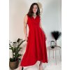 Šaty dlouhé elegantní společenské bez rukávu dámské (S/M/L ONE SIZE) ITALSKÁ MÓDA IM424861/DUR (Velikost S/M/L, Barva Černá)