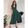 Šaty dlouhé elegantní společenské bez rukávu dámské (S/M/L ONE SIZE) ITALSKÁ MÓDA IM424861/DUR (Velikost S/M/L, Barva Černá)