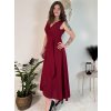 Šaty dlouhé elegantní společenské bez rukávu dámské (S/M/L ONE SIZE) ITALSKÁ MÓDA IM424861/DUR (Velikost S/M/L, Barva Černá)