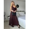 Šaty dlouhé společenské třpytivé na ramínka dámské (S/M ONE SIZE) ITALSKá MODA IM325NORA/DU (Velikost S/M, Barva stříbrná)