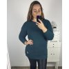 Svetr pletený dlouhý rukáv dámský (2XL/3XLONE SIZE) ITALSKÁ MÓDA IM423MODENA/DU