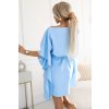 287-36 SOFIA Butterfly Dress with Waist Tie - Pastel Blue (Velikost S/M)