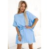287-36 SOFIA Butterfly Dress with Waist Tie - Pastel Blue (Velikost S/M)
