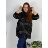 Mikina na zip s kapucí dlouhý rukáv dámská nadrozměr (52/54/56 ONE SIZE) ITALSKÁ MÓDA IMSM25LILIA/DUR