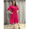 Šaty dlouhé košilové stahovací dlouhý rukáv dámské nadrozměr (48/50/52 ONE SIZE) ITALSKÁ MÓDA IM425081/DUR
