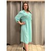 Šaty dlouhé košilové stahovací dlouhý rukáv dámské nadrozměr (48/50/52 ONE SIZE) ITALSKÁ MÓDA IM425081/DUR