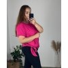 Tunika s přívěskem krátký rukáv dámská nadrozměr (48/50/52 ONE SIZE) ITALSKÁ MÓDA IM425031/DUR