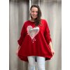 Mikina oversize teplá dlouhý rukáv dámská nadrozměr (54/56/58 ONE SIZE) ITALSKÁ MÓDA IM425058/DUR