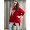 Mikina oversize teplá dlouhý rukáv dámská nadrozměr (54/56/58 ONE SIZE) ITALSKÁ MÓDA IM425058/DUR