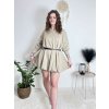 Šaty krátké mikinové dlouhý rukáv dámské oversize (M/L/XL ONE SIZE) ITALSKÁ MÓDA IMD25PEGY/DUR