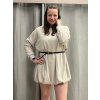 Šaty krátké mikinové dlouhý rukáv dámské oversize (M/L/XL ONE SIZE) ITALSKÁ MÓDA IMD25PEGY/DUR
