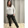 Tepláky dlouhé dámské maskáč (M/L/XL ONE SIZE) ITALSKá MODA IMB20058/DR (Velikost L/XL, Barva zelená khaki)