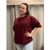 Tričko/tunika krátký rukáv dámská nadrozměr (XL/2XL ONE SIZE) ITALSKá MóDA IM422TINA/DR