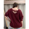 Tričko/tunika krátký rukáv dámská nadrozměr (XL/2XL ONE SIZE) ITALSKá MóDA IM422TINA/DR