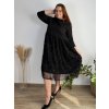 Šaty dlouhé elegantní dlouhý rukáv dámské nadrozměr (50/52/54 ONE SIZE) ITALSKÁ MÓDA IMSM24621/DUR