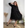 Šaty dlouhé elegantní dlouhý rukáv dámské nadrozměr (50/52/54 ONE SIZE) ITALSKÁ MÓDA IMSM24621/DUR