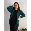 Sako elegantní dlouhý rukáv dámské nadrozměr (48/50/52 ONE SIZE) ITALSKÁ MÓDA IMD25513/DUR