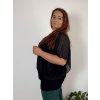 Tunika halenka krátký rukáv dámská nadrozměr (52/54/56 ONE SIZE) ITALSKÁ MODA IM424128/DUR