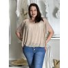 Tunika halenka krátký rukáv dámská nadrozměr (52/54/56 ONE SIZE) ITALSKÁ MODA IM424128/DUR
