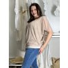 Tunika halenka krátký rukáv dámská nadrozměr (52/54/56 ONE SIZE) ITALSKÁ MODA IM424128/DUR
