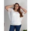 Tunika halenka krátký rukáv dámská nadrozměr (52/54/56 ONE SIZE) ITALSKÁ MODA IM424128/DUR
