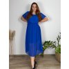 Šaty elegantní šifonové krátký rukáv dámské nadrozměr (44/46/48 ONE SIZE) ITALSKá MóDA IM425035/DUR