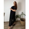 Šaty elegantní šifonové krátký rukáv dámské nadrozměr (44/46/48 ONE SIZE) ITALSKá MóDA IM425035/DUR