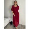 Šaty elegantní šifonové krátký rukáv dámské nadrozměr (44/46/48 ONE SIZE) ITALSKá MóDA IM425035/DUR