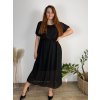Šaty elegantní šifonové krátký rukáv dámské nadrozměr (44/46/48 ONE SIZE) ITALSKá MóDA IM425035/DUR