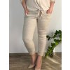 Kalhoty strečové dámské nadrozměr (46/48/50 ONE SIZE) ITALSKÁ MÓDA IM525BETTANY/DUR (Velikost 48/50, Barva béžová)