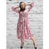 Šaty letní elegantní dlouhý rukáv dámské (S/M ONE SIZE) ITALSKÁ MÓDA IMD23114/DUR