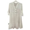 Šaty košilové oversize 3/4 rukáv dámské nadrozměr (XL/2XL ONE SIZE) ITALSKÁ MÓDA IM423DENY/DUR