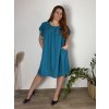 Šaty krátké volnočasové letní krátký rukáv dámské nadrozměr (54/56/58 ONE SIZE) ITALSKÁ MÓDA IM425040/DUR
