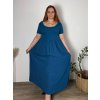 Šaty dlouhé volnočasové letní dámské nadrozměr (444/46/48 ONE SIZE) ITALSKÁ MÓDA IM425MARIA-V/DUR