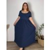 Šaty dlouhé volnočasové letní dámské nadrozměr (444/46/48 ONE SIZE) ITALSKÁ MÓDA IM425MARIA-V/DUR