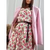 Šaty letní květinové s páskem bez rukávu dámské nadrozměr (S/M/L ONE SIZE) ITALSKÁ MÓDA IMWGB25225/DUR