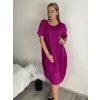 Šaty oversize letní krátký rukáv dámské nadrozměr (52/54/56 ONE SIZE) ITALSKÁ MÓDA IM425092/DUR