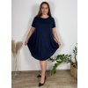 Šaty oversize letní krátký rukáv dámské nadrozměr (52/54/56 ONE SIZE) ITALSKÁ MÓDA IM425092/DUR