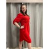 Šaty košilové na stáhnutí 3/4 rukáv dámské (M/L/XL ONE SIZE) ITALSKÁ MÓDA IM425KIKA/DUR