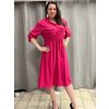 Šaty košilové na stáhnutí 3/4 rukáv dámské (M/L/XL ONE SIZE) ITALSKÁ MÓDA IM425KIKA/DUR