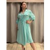 Šaty košilové na stáhnutí 3/4 rukáv dámské (M/L/XL ONE SIZE) ITALSKÁ MÓDA IM425KIKA/DUR