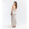 Šaty saténové dlouhé společenské na ramínka dámské (S/M/L ONE SIZE) ITALSKÁ MÓDA IMPSH245646/DR (Velikost S/M, Barva vínová)