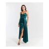 Šaty saténové dlouhé společenské na ramínka dámské (S/M/L ONE SIZE) ITALSKÁ MÓDA IMPSH245646/DR