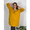Tunika oversize se zipem 3/4 rukáv dámské nadrozměr (54/56/58 ONE SIZE) ITALSKÁ MÓDA IM424512