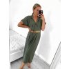 Šaty letní dlouhé košilové s páskem krátký rukáv dámské (S/M ONE SIZE) ITALSKÁ MÓDA IMWB222483/DUR (Velikost S/M/L, Barva Černá)