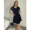 Šaty letní krátký rukáv dámské (S/M/L ONE SIZE) ITALSKá MóDA IMD21208/DU (Velikost S/M/L, Barva Černá)