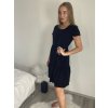 Šaty letní krátký rukáv dámské (S/M/L ONE SIZE) ITALSKá MóDA IMD21208/DU (Velikost S/M/L, Barva Černá)